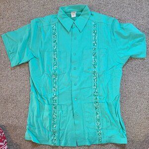 new teal Guayabera